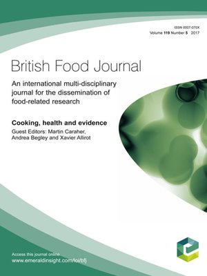cover image of British Food Journal, Volume 119, Number 5